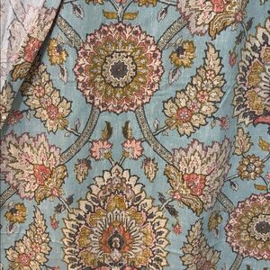 Waverly Curtain Panels 100% Cotton Floral Jacobean 42x92 Rod Pocket Set of 2